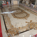 Natural polished marble flower waterjet medallion carpet